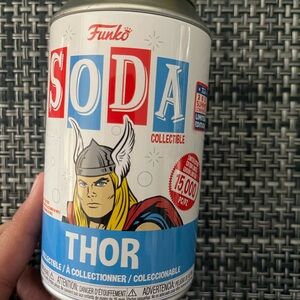 Funko Thor Soda Collectible with Red and Blue Design